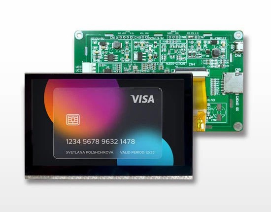 4.3 اینچ TFT با صفحه نمایش لمسی